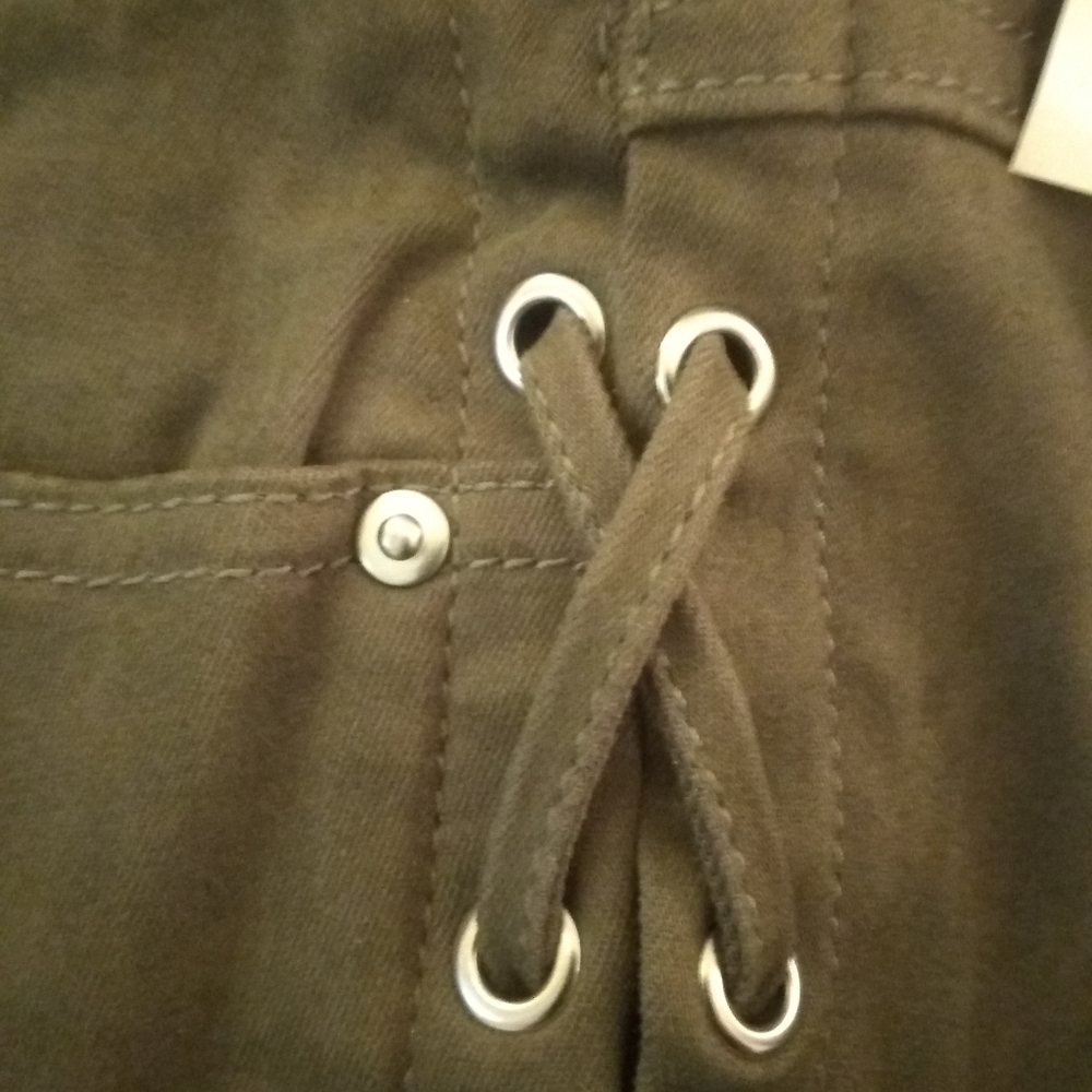 INC Denim olive skinny jeans with lace detail